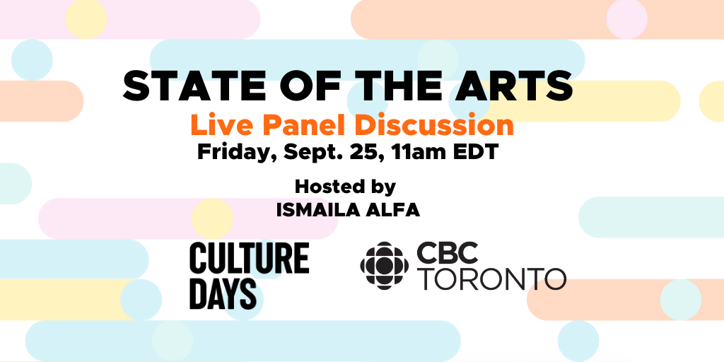 Register for a panel discussion on the State of the Arts this Friday September 25